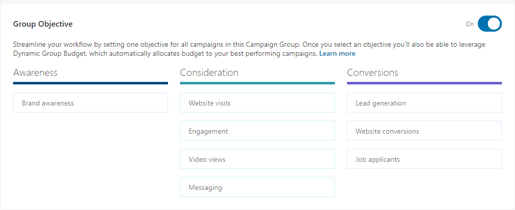 linkedin tavoitteet Linkedin mainonnan tavoitteet